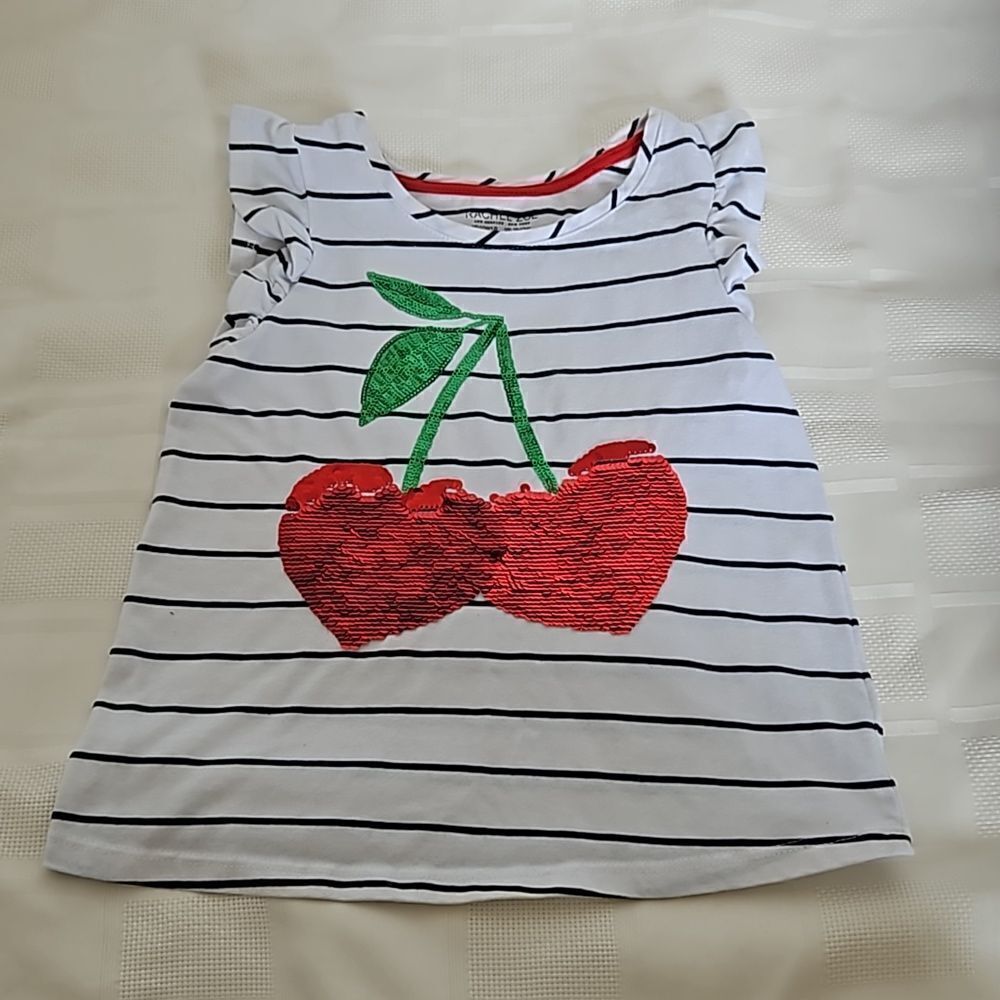 Rachel Zoe Girl's Sequins Top 10-12 Years Old Red/ White